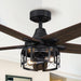 52" Kolkata Industrial Downrod Mount Reversible Ceiling Fan with Lighting and Remote Control - Sweatfully
