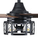 52" Kolkata Industrial Downrod Mount Reversible Ceiling Fan with Lighting and Remote Control - Sweatfully