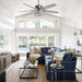 52" Kyla Industrial Brushed Nickel Reversible Caged Ceiling Fan with Lighting - Sweatfully