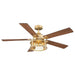 52" Lucknow Industrial Black Reversible Ceiling Fan with Lighting and Remote Control - Sweatfully