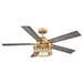 52" Lucknow Industrial Black Reversible Ceiling Fan with Lighting and Remote Control - Sweatfully