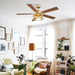 52" Lucknow Industrial Black Reversible Ceiling Fan with Lighting and Remote Control - Sweatfully