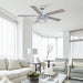 52" Lucknow Industrial Black Reversible Ceiling Fan with Lighting and Remote Control - Sweatfully
