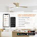 52" Mayna Smart Fan with LED Light and Remote Control - Sweatfully