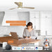 52" Mayna Smart Fan with LED Light and Remote Control - Sweatfully