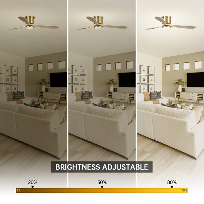 52" Mayna Smart Fan with LED Light and Remote Control - Sweatfully