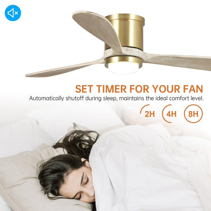 52" Mayna Smart Fan with LED Light and Remote Control - Sweatfully