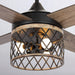 52" Mirelle Farmhouse Downrod Mount Reversible Ceiling Fan with Lighting and Remote Control - Sweatfully