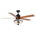 52" Mumbai Industrial Downrod Mount Reversible Ceiling Fan with Lighting and Remote Control - Sweatfully