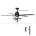 52" Mumbai Industrial Downrod Mount Reversible Ceiling Fan with Lighting and Remote Control - Sweatfully