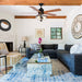 52" Mumbai Industrial Downrod Mount Reversible Ceiling Fan with Lighting and Remote Control - Sweatfully