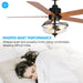 52" Mumbai Industrial Downrod Mount Reversible Ceiling Fan with Lighting and Remote Control - Sweatfully