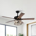52" New Delhi Industrial Downrod Mount Reversible Ceiling Fan with Lighting and Remote Control - Sweatfully