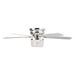 52" Panipat Modern Chrome Flush Mount Reversible Crystal Ceiling Fan with Lighting and Remote Control - Sweatfully