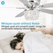 52" Panipat Modern Chrome Flush Mount Reversible Crystal Ceiling Fan with Lighting and Remote Control - Sweatfully