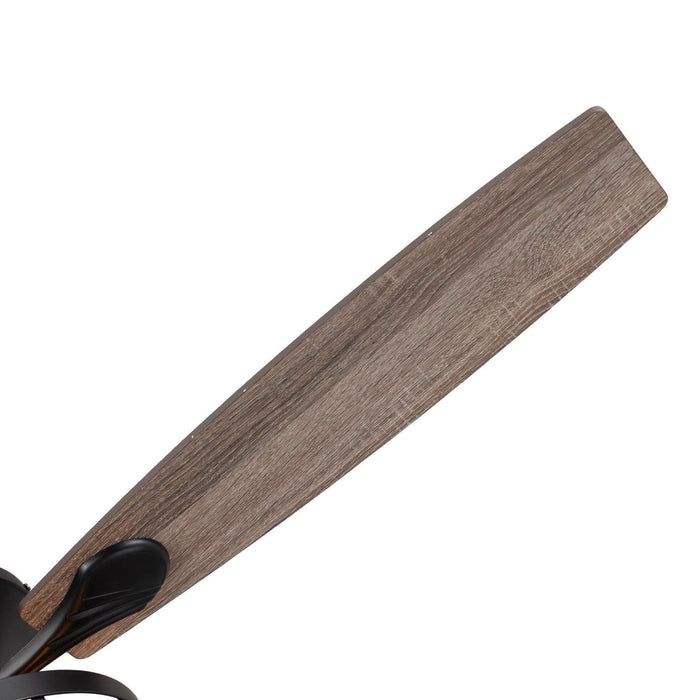 52" Paquette Industrial Downrod Mount Reversible Ceiling Fan with Lighting and Remote Control - Sweatfully