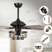 52" Paquette Industrial Downrod Mount Reversible Ceiling Fan with Lighting and Remote Control - Sweatfully