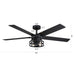 52" Prayag Industrial Downrod Mount Reversible Ceiling Fan with Lighting and Remote Control - Sweatfully