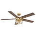 52" Prayag Industrial Downrod Mount Reversible Ceiling Fan with Lighting and Remote Control - Sweatfully