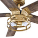 52" Prayag Industrial Downrod Mount Reversible Ceiling Fan with Lighting and Remote Control - Sweatfully