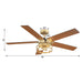 52" Prayag Industrial Downrod Mount Reversible Ceiling Fan with Lighting and Remote Control - Sweatfully