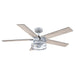 52" Prayag Industrial Downrod Mount Reversible Ceiling Fan with Lighting and Remote Control - Sweatfully