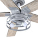 52" Prayag Industrial Downrod Mount Reversible Ceiling Fan with Lighting and Remote Control - Sweatfully