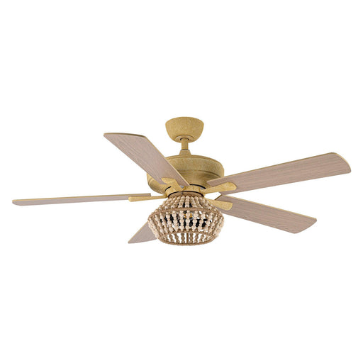 52" Pune Farmhouse Downrod Mount Reversible Ceiling Fan with Lighting and Remote Control - Sweatfully