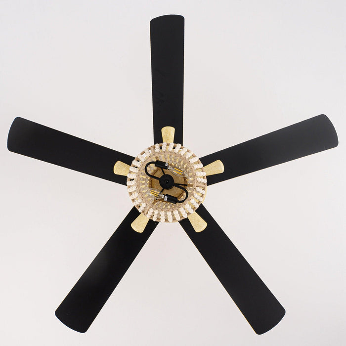 52" Pune Farmhouse Downrod Mount Reversible Ceiling Fan with Lighting and Remote Control - Sweatfully