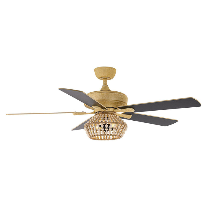 52" Pune Farmhouse Downrod Mount Reversible Ceiling Fan with Lighting and Remote Control - Sweatfully