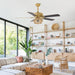 52" Pune Farmhouse Downrod Mount Reversible Ceiling Fan with Lighting and Remote Control - Sweatfully