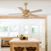 52" Pune Farmhouse Downrod Mount Reversible Ceiling Fan with Lighting and Remote Control - Sweatfully