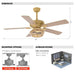 52" Pune Farmhouse Downrod Mount Reversible Ceiling Fan with Lighting and Remote Control - Sweatfully