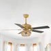 52" Pune Farmhouse Downrod Mount Reversible Ceiling Fan with Lighting and Remote Control - Sweatfully