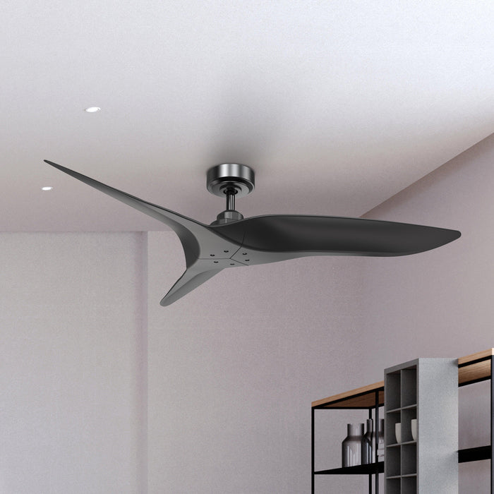 52" Punjab Industrial DC Motor Downrod Mount Reversible Ceiling Fan with Remote Control - Sweatfully