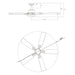 52" Tata Nagar Industrial Brush Nickel Downrod Mount Reversible Ceiling Fan with Lighting and Remote Control - Sweatfully