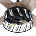 52" Tata Nagar Farmhouse Downrod Mount Reversible Crystal Ceiling Fan with Lighting and Remote Control - Sweatfully