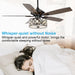 52" Tibuh Modern Downrod Mount Reversible Crystal Ceiling Fan with Lighting and Remote Control - Sweatfully