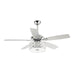 52" Tibuh Modern Downrod Mount Reversible Crystal Ceiling Fan with Lighting and Remote Control - Sweatfully