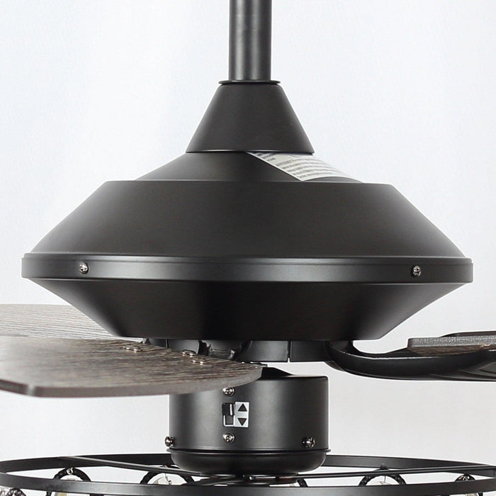 52" Tibuh Modern Downrod Mount Reversible Crystal Ceiling Fan with Lighting and Remote Control - Sweatfully
