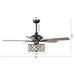52" Tibuh Modern Downrod Mount Reversible Crystal Ceiling Fan with Lighting and Remote Control - Sweatfully