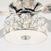 52" Tibuh Modern Downrod Mount Reversible Crystal Ceiling Fan with Lighting and Remote Control - Sweatfully