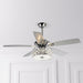 52" Tibuh Modern Downrod Mount Reversible Crystal Ceiling Fan with Lighting and Remote Control - Sweatfully
