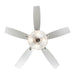 52" Tibuh Modern Downrod Mount Reversible Crystal Ceiling Fan with Lighting and Remote Control - Sweatfully