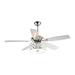52" Tibuh Modern Downrod Mount Reversible Crystal Ceiling Fan with Lighting and Remote Control - Sweatfully