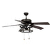 52" Urbana Downrod Mount Reversible Industrial Ceiling Fan with Lighting and Pull Chain - Sweatfully