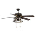 52" Urbana Downrod Mount Reversible Industrial Ceiling Fan with Lighting and Pull Chain - Sweatfully