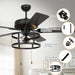 52" Urbana Downrod Mount Reversible Industrial Ceiling Fan with Lighting and Pull Chain - Sweatfully