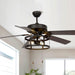 52" Urbana Downrod Mount Reversible Industrial Ceiling Fan with Lighting and Pull Chain - Sweatfully