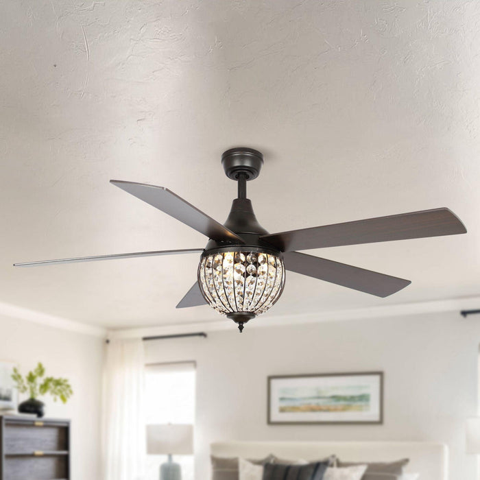 52" Varanasi Traditional Downrod Mount Ceiling Fan with Lighting and Remote Control - Sweatfully